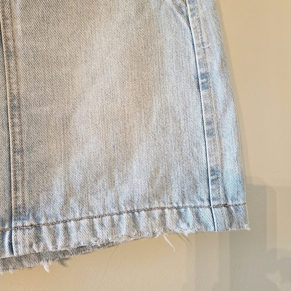 Zara Light Wash Denim Cargo Mini Casual Boho Pockets Skirt Size Large. - Picture 11 of 14